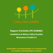 Cover rapport activite CPE durable 24-25 Lieu des petits