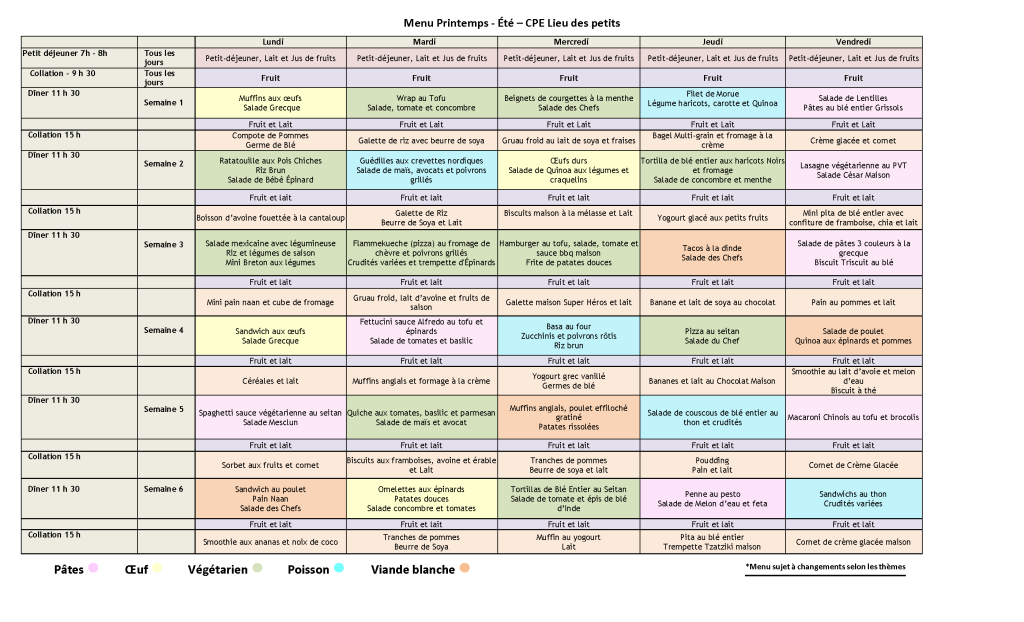Menu Printemps-ete Lieu des petits